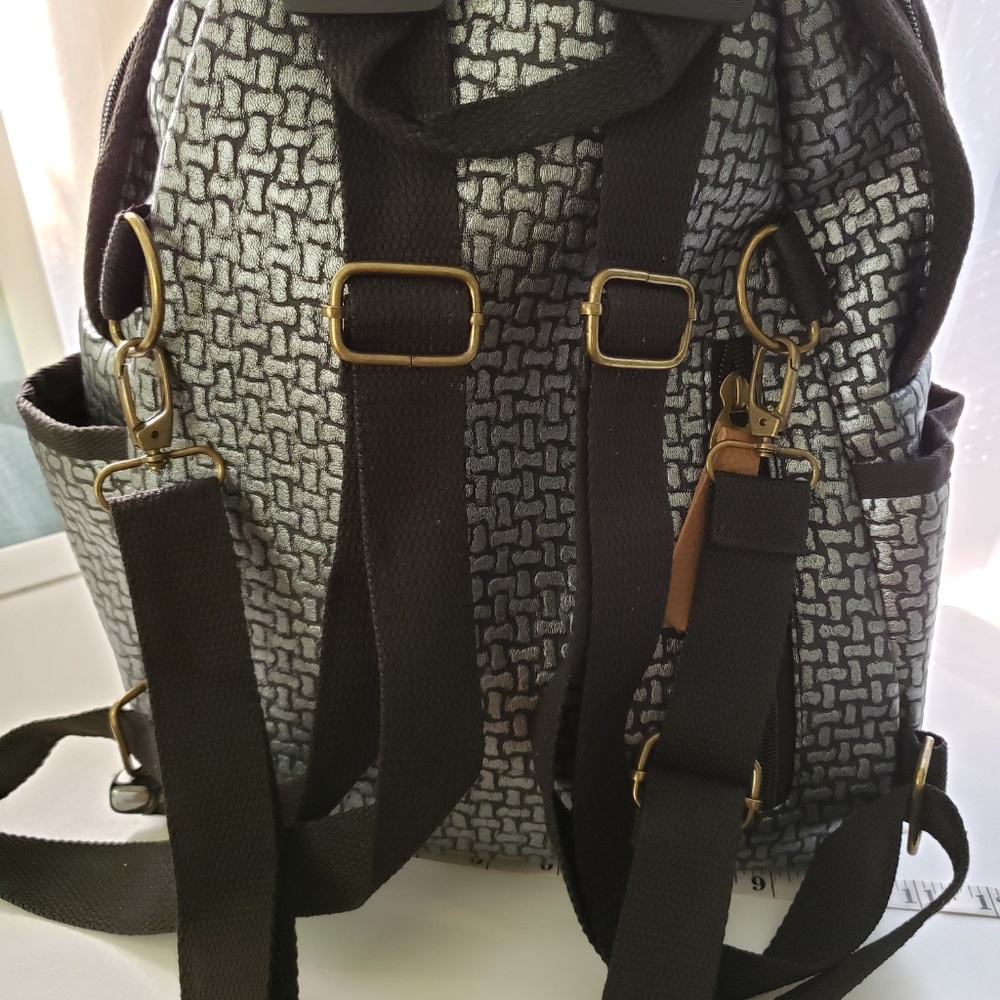 B/S Vegan Leather Multi-Function Backpack - image 7